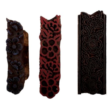 Set of 3 Piece New Wooden Printing Block